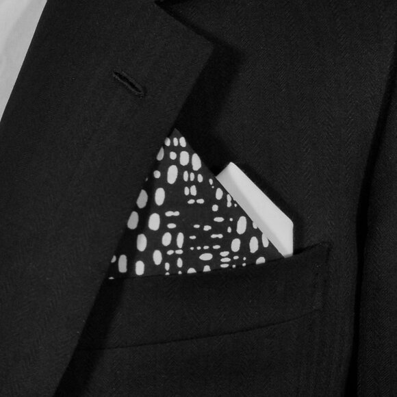 NEW - Contrasting Color 100% Cotton Pre-Folded Pocket Square Handkerchief Insert - Picture 5 of 7